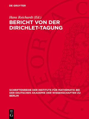 cover image of Bericht von der Dirichlet-Tagung